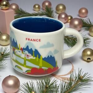 Starbucks You Are Here France Mug Ornament 2oz Mini Espresso Cup EUC